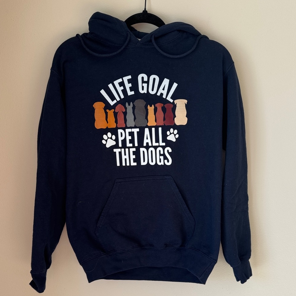 Navy Blue Dog Lover Hoodie
